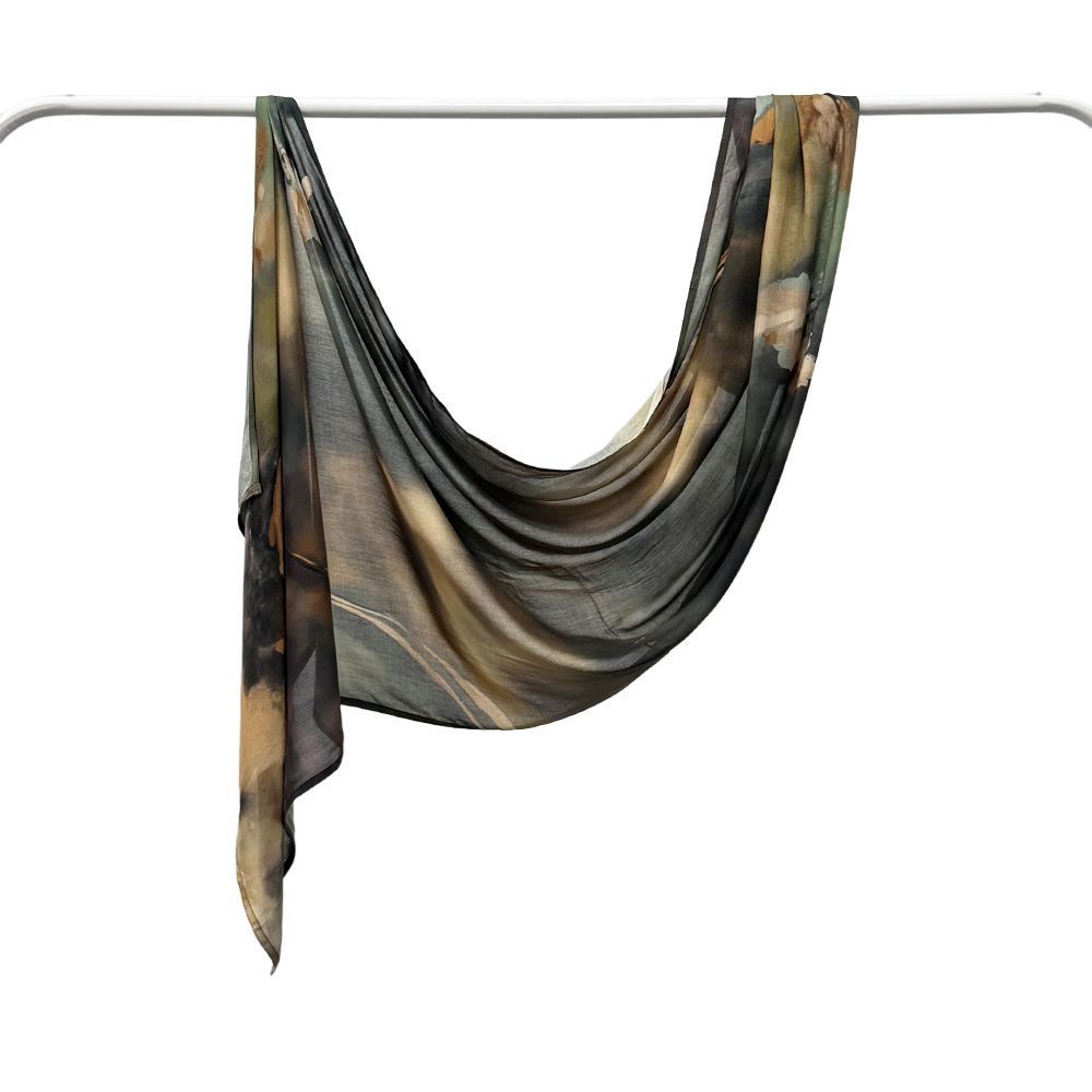 Modal Cotton Headscarf Marble Digital Printing