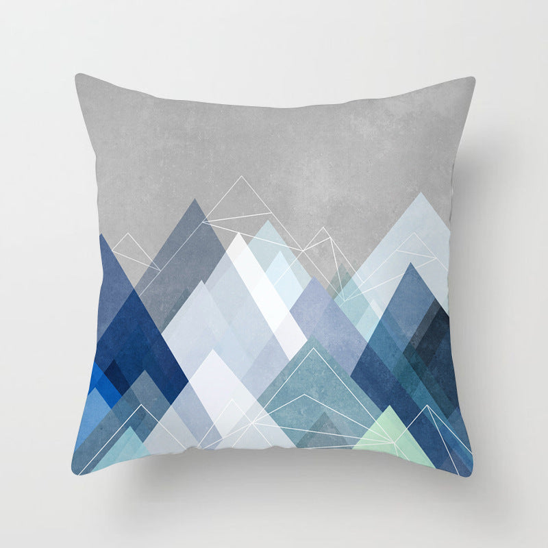 New Living Room Abstract Blue Printing Pillow