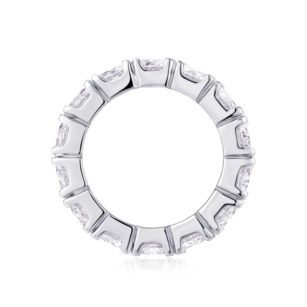 The Radiance - Set With Top-quality Moissanite S925 Silver And Platinum-plated Diamond Wedding Ring Can Be Inspected With A Diamond Pen