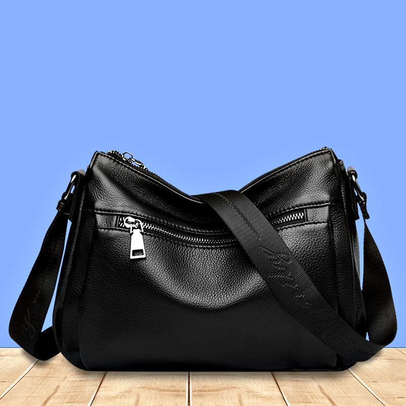 Women's Large Capacity Top Layer Leather One-shoulder Crossbody Bag