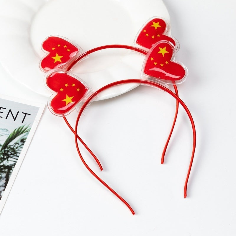 National Day Flag Barrettes Creative Hair Accessories Kindergarten Prizes