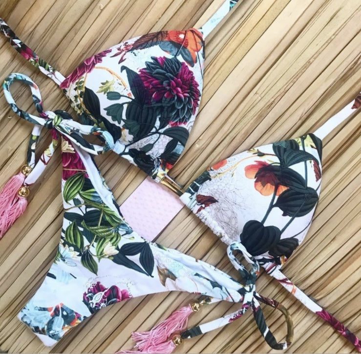 Printed new tie swimwear