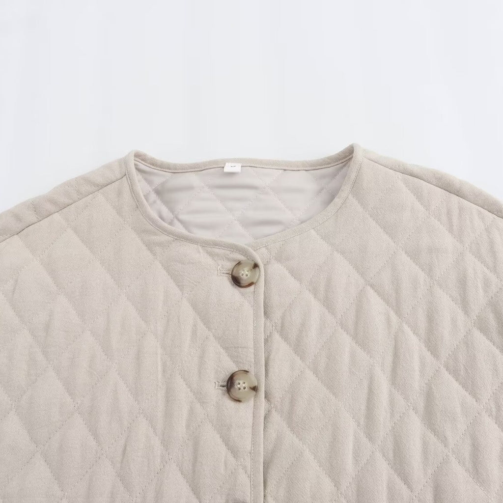 Women's Clothing Autumn And Winter New Fashion Linen Blended Cotton Jacket Coat