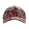 Plaid Retro Washed Baseball Cap For Women