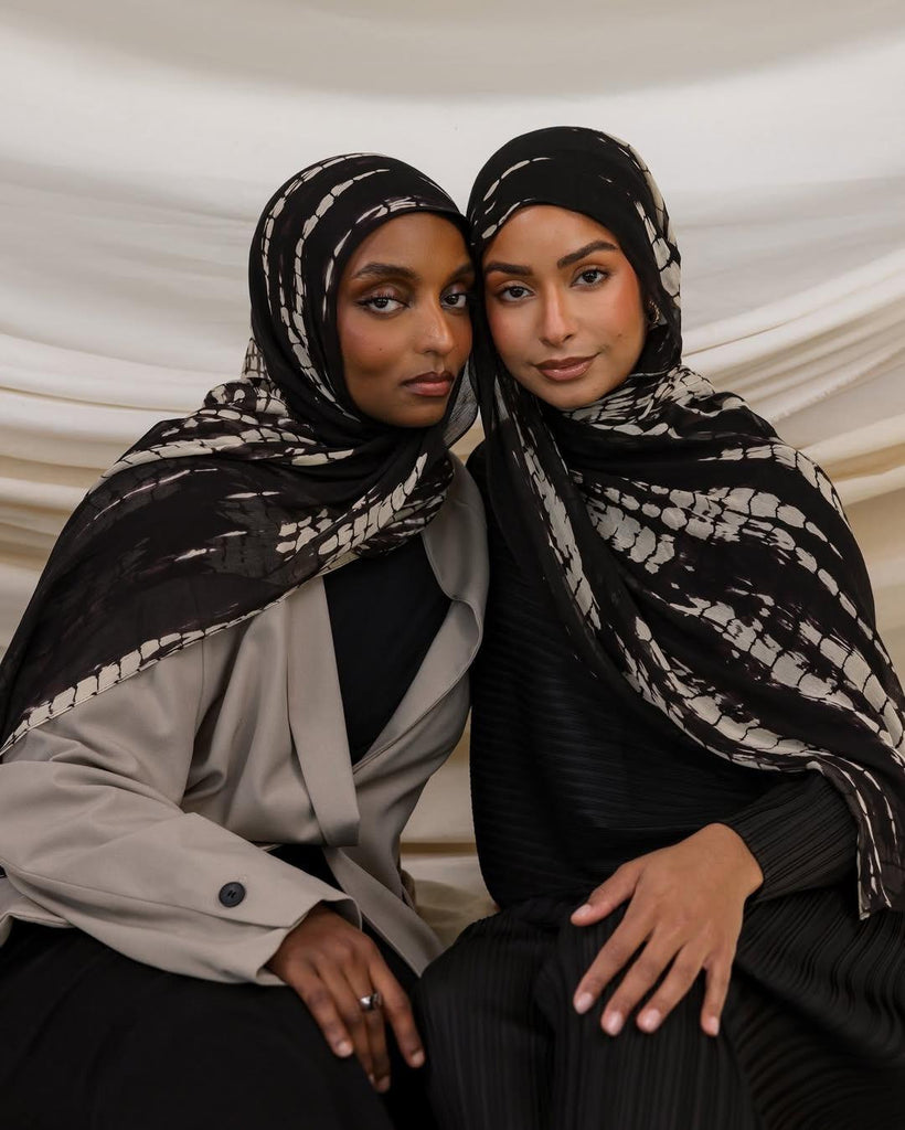 Watercolor Series Satin Polyester Ethnic Shawl