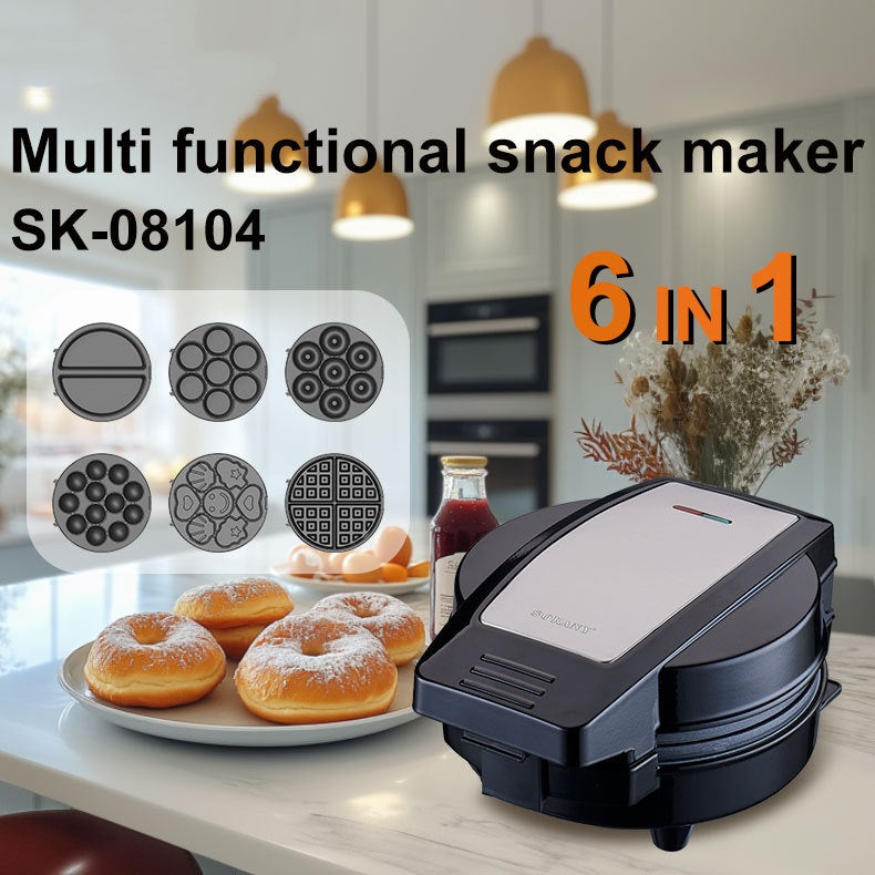 Breakfast Machine 6 In1 Household Cake Machine Waffle Donut Bread Maker