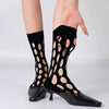 Thin Women's Hollow Hole Mid Tube Socks