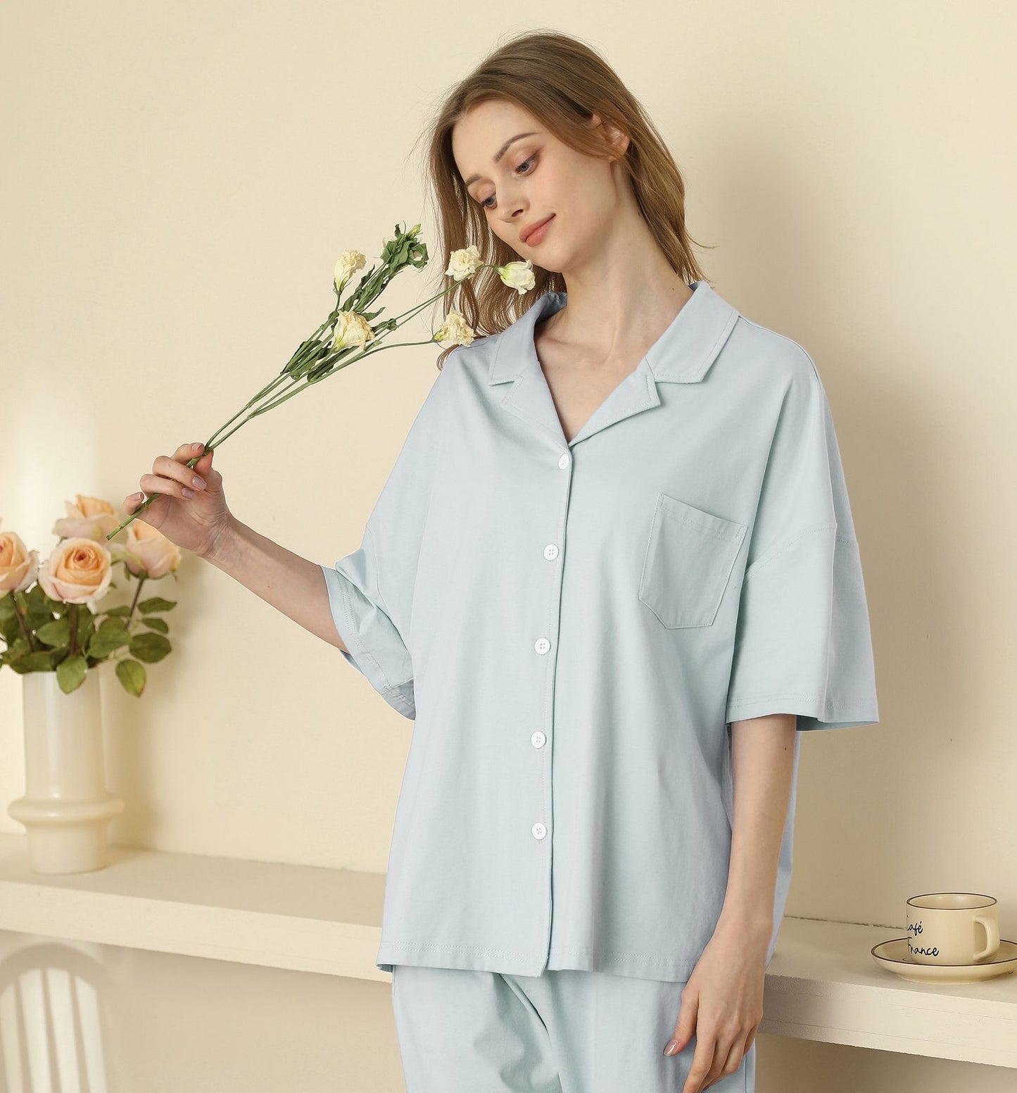 Couple Plus Size Loose Pajamas Cotton Homewear