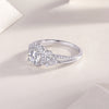 Harbor Clear Sky - A Wedding Ring Set With 1-carat Top-quality Moissanite S925 Silver And Platinum Plating. The Ring Can Be Inspected With A Diamond Pen