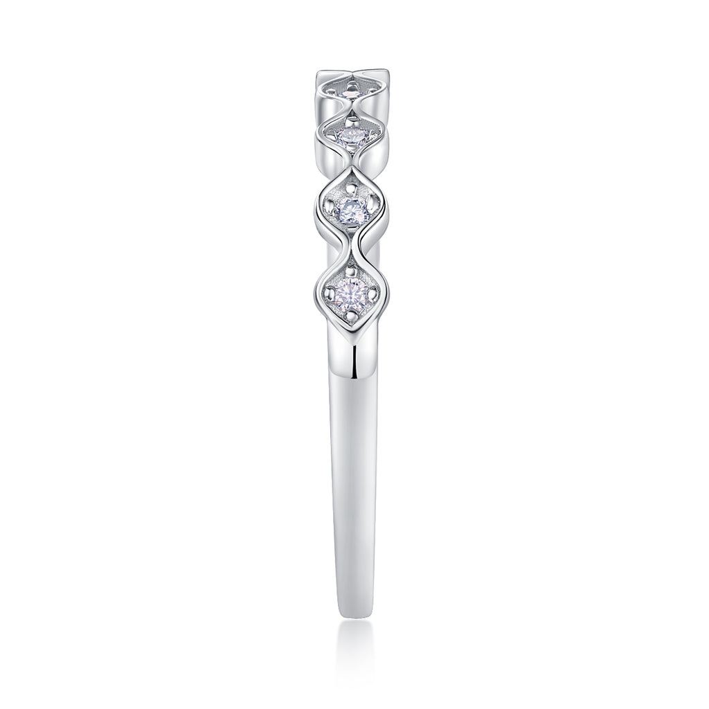 Sparkling - A Wedding Ring Set With Top-quality Moissanite S925 Silver And Platinum-plated Diamond. The Ring Can Be Inspected With A Diamond Pen