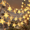 Led Elk Christmas Tree Snowflake Star Light String