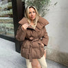 Warm And Loose Solid Color Clothing Cotton Coat