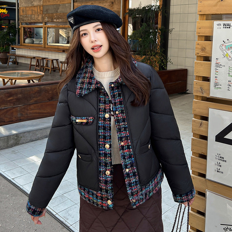 ملابس واقية من البرد بتصميم غربي أنيق، معطف قصير دافئ