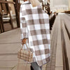 New Fashion Plaid Wool Coat Mid-length
