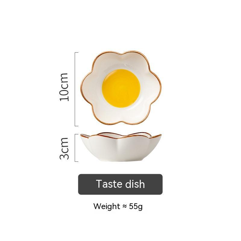 Simple SUNFLOWER Ceramic Poached Egg Household Creative Tableware