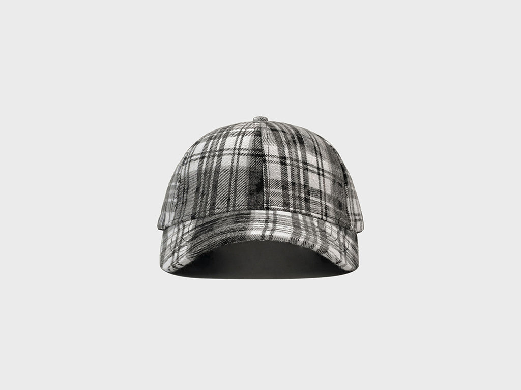 Plaid Retro Washed Baseball Cap For Women