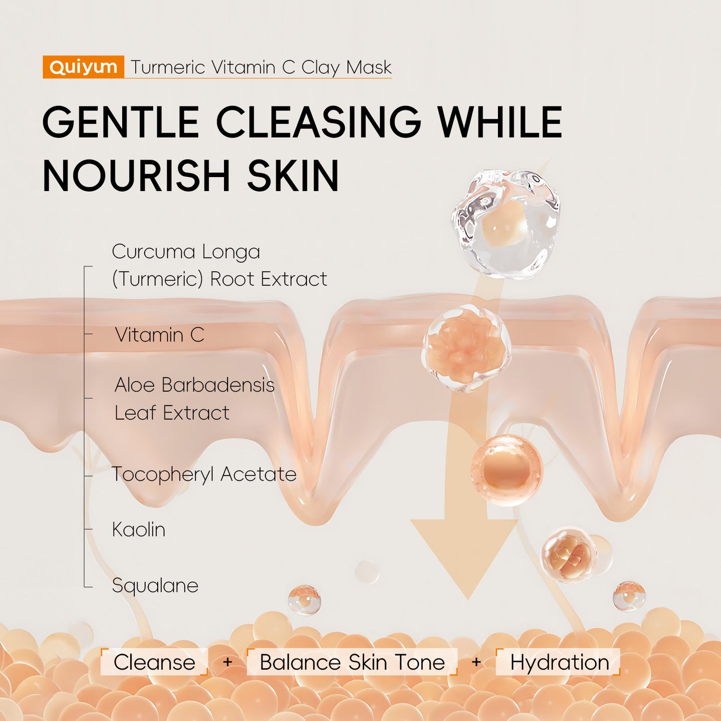 Facial Mask English Turmeric Vitamin C Hydrating Moisturizing Cleaning