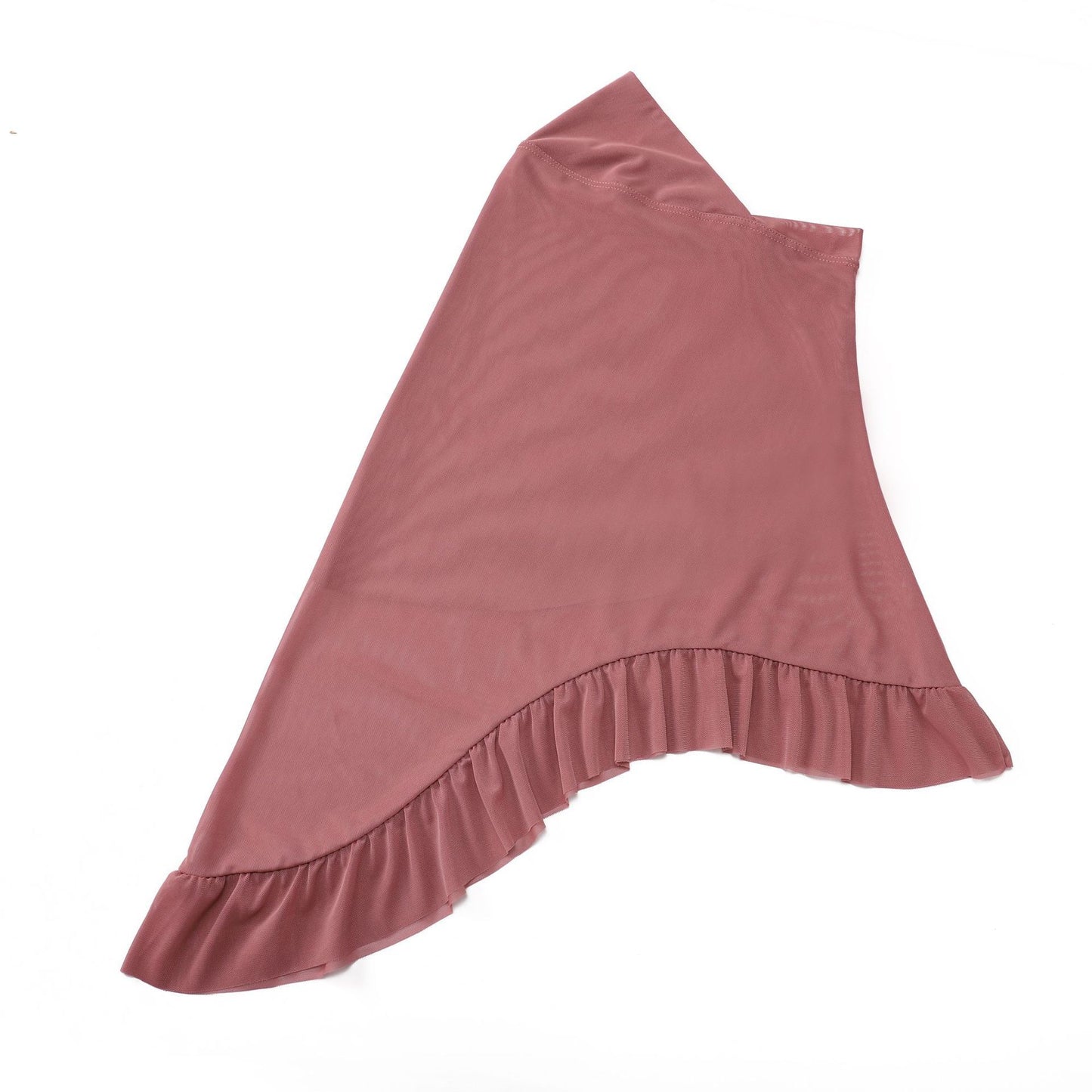 Ruffled Three-dimensional Soft Brim Voile Pullover Scarf