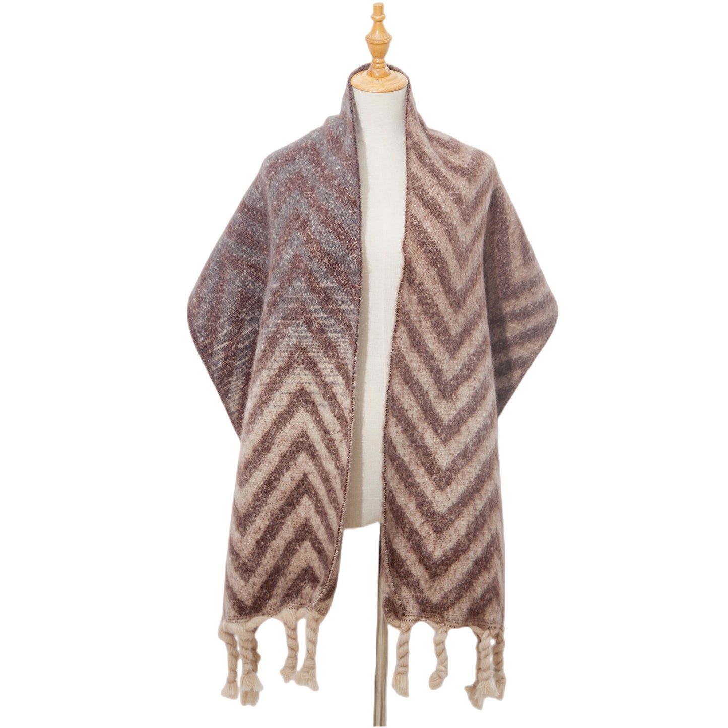 European And American Autumn And Winter Knotted Coarse Braid Imitated Mohair Jacquard