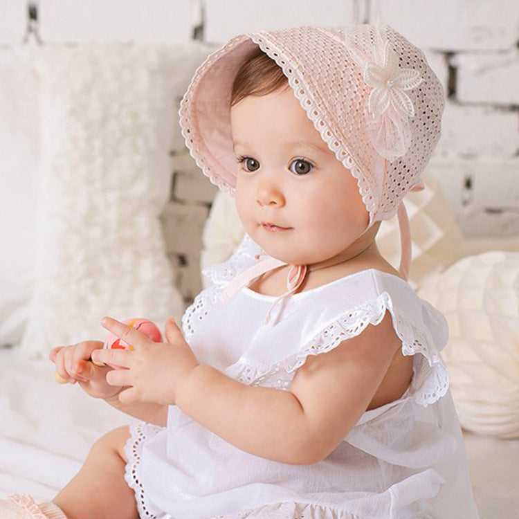 Children's Cotton Beanie Cap Children's Sweet Lace