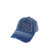 Washed Denim With Hole Baseball Cap Sun-poof Peaked Cap