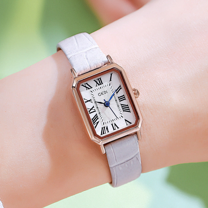Women's All-match Waterproof Retro Small Square Watch