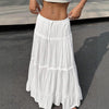Style Elegant Big Hem Long Patchwork A- Line Skirt