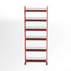 6-Tier Rolling Cart Gap Kitchen Slim Slide Out Storage Tower Rack With Wheels,Baskets,6 For Kitchen,Bathroom Laundry Narrow Piaces Utility Cart,Red