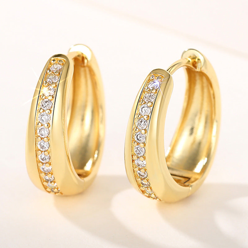 French-style Teardrop U-shaped Earrings For Women