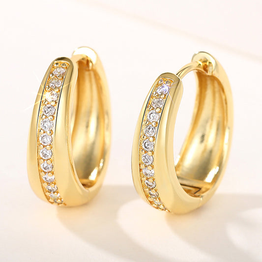 French-style Teardrop U-shaped Earrings For Women