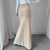 Women's Pleated Fishtail Skirt Apricot