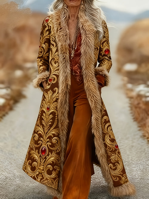 Women's New Long Sleeved Large Woolen Overcoat