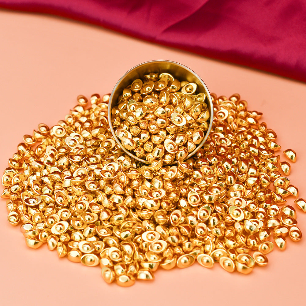 Mini Solid Gold & Small Ingot Fortune Furnishings Opening-up Ornaments