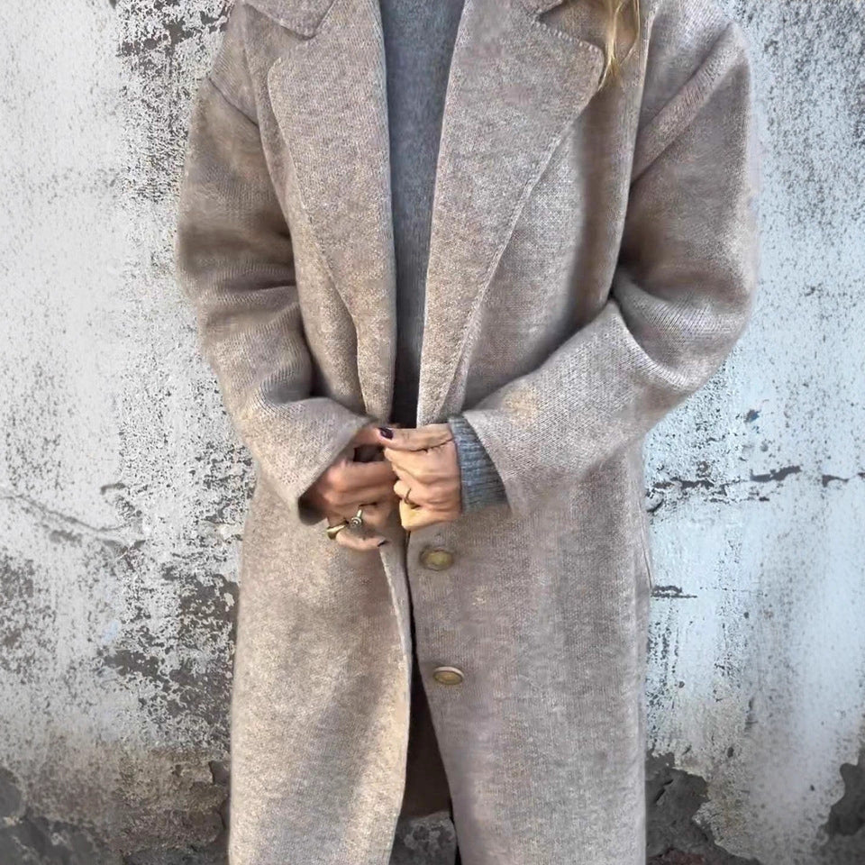 Women's Fall And Winter Lapels Long-sleeved Casual Jacket