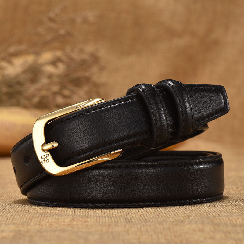 Retro Women's Fashion Double Ring Buckle Waist Seal