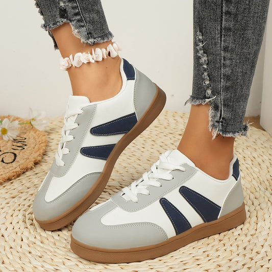 Women's Fashion Colorblock Flat Casual Shoes