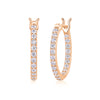 Flowing Light - Earrings Set With Top-quality Moissanite S925 Silver And Platinum-plated Stud Earrings, A Fashionable And Trendy Accessory, Can Be Detected By A Diamond Pen In Yellow Gold And Rose Gol