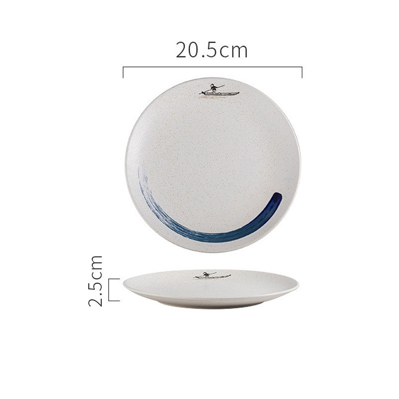 Japanese Tableware Household Ceramic Creative Steak Plate