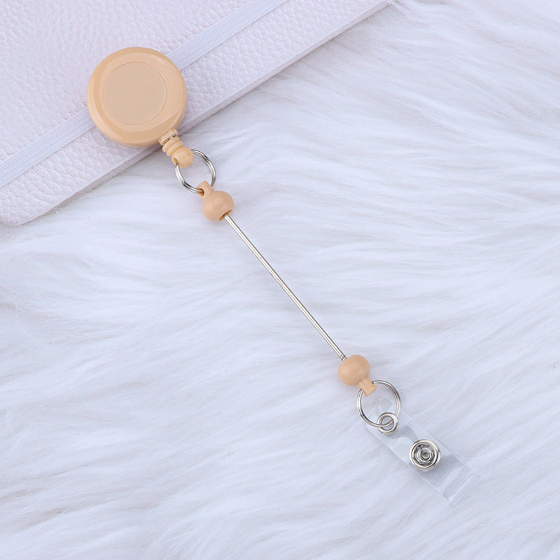 Card Sleeve Telescopic Anti-lost Can Buckle Employee Voucher Buckle DIY Beaded Retractable