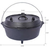 Outdoor Camping Deep Pot For Camping Fireplace Cooking Barbecue Baking Campfire