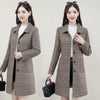 Middle-aged Mother Ladies Autumn Clothes Plaid Woolen Coat