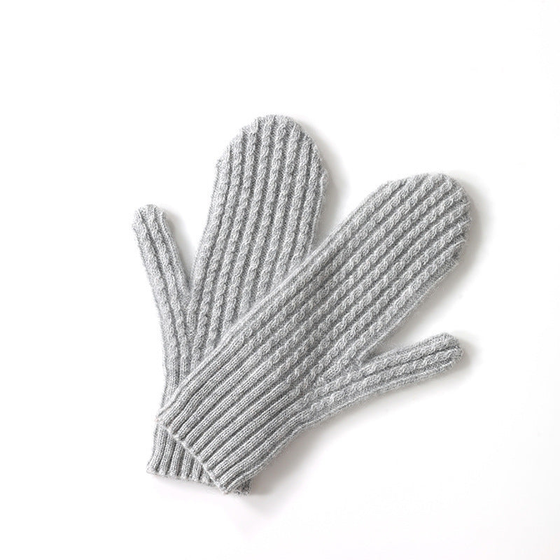 New Twisted Thickening Thermal Windproof Mittens