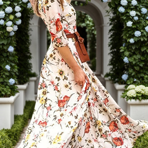 2025 New Women's Dresses, Flower Printed Dresses, Princess Dresses, Dresses
