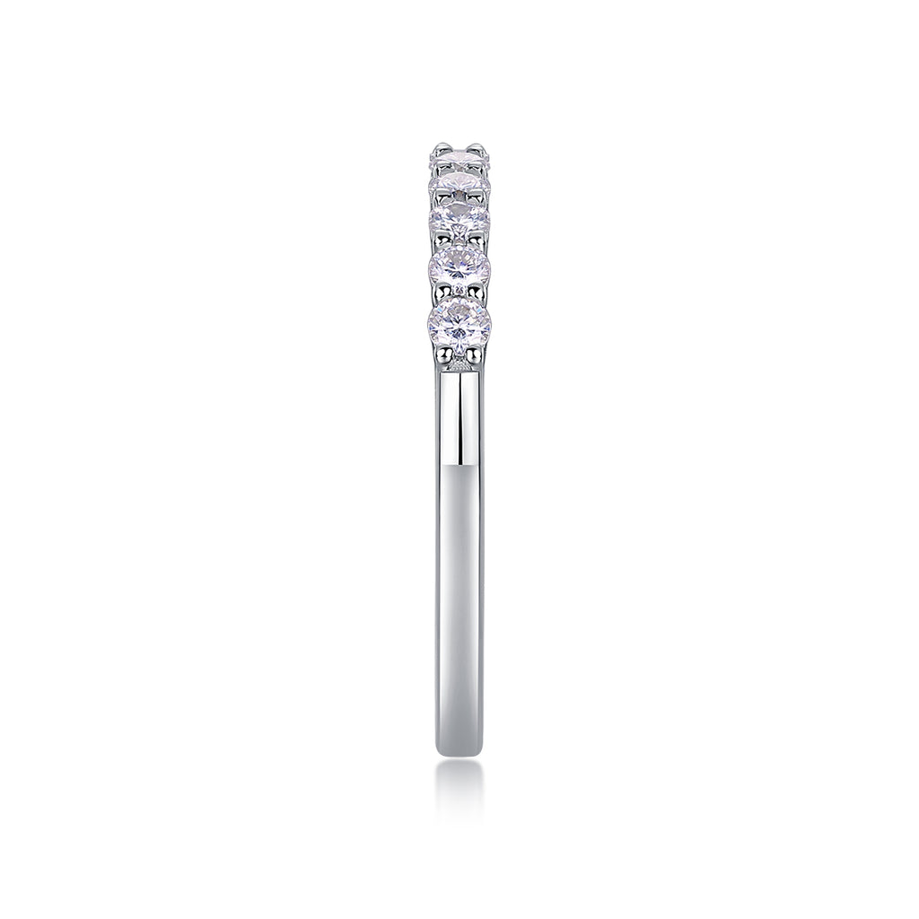Galaxy Trajectory - A Wedding Ring Set With Top-quality Moissanite S925 Silver And Platinum-plated Diamond Can Be Inspected With A Diamond Pen