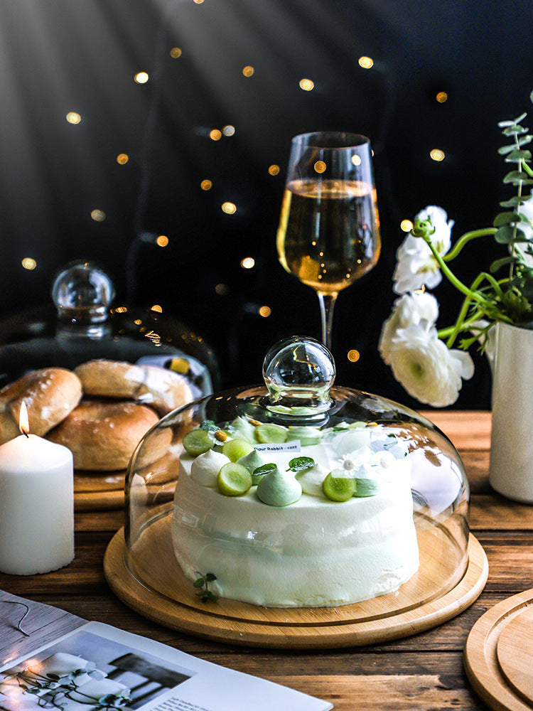 Fruit Tasting Plate With Cover Shop Transparent Glass Cover