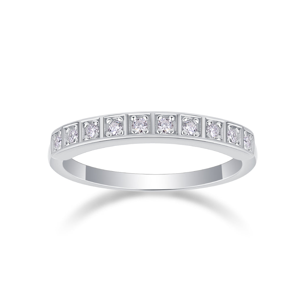 Birth Sun - A Wedding Ring Set With Top-quality Moissanite S925 In Silver And Platinum-plated. The Ring Can Be Tested With A Diamond Pen