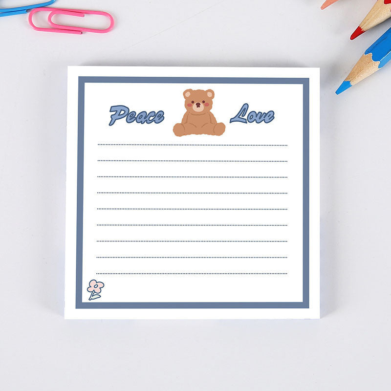 Cute Cartoon Soft Cute Bear Sticky Notes
