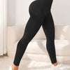 Women's Solid Color Casual High Waist Stretch Fitness Yoga Striped Trousers