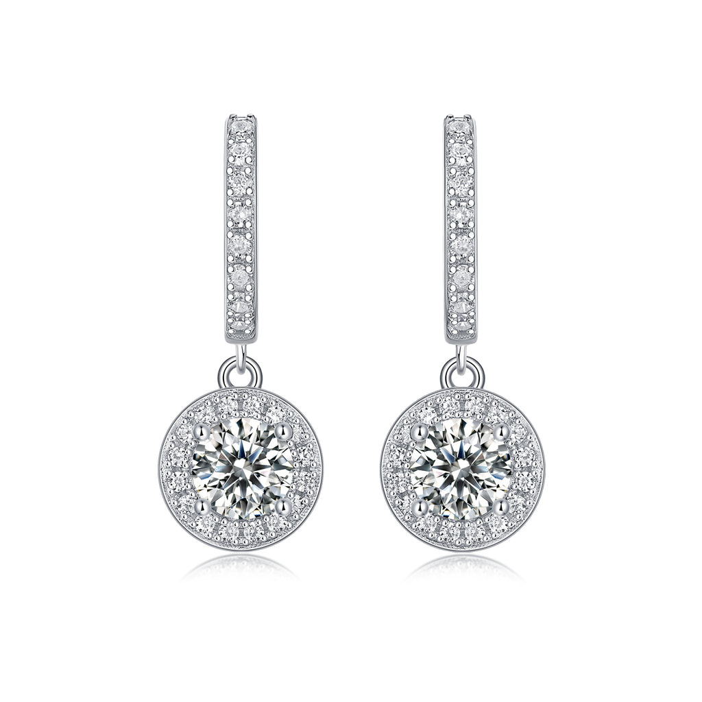 To Youth - Earrings Set With 0.5-carat Top-quality Moissanite S925 Silver And Platinum-plated Stud Earrings, A Fashionable And Trendy Accessory That Can Be Tested With A Diamond Pen