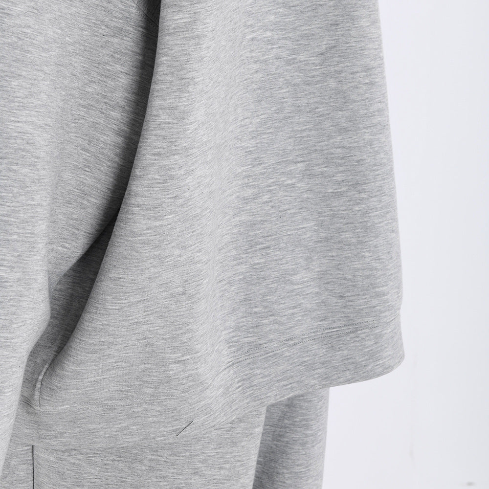 Korean Style Simple And Casual Women's Loose Sports Zipper Sweater Suit